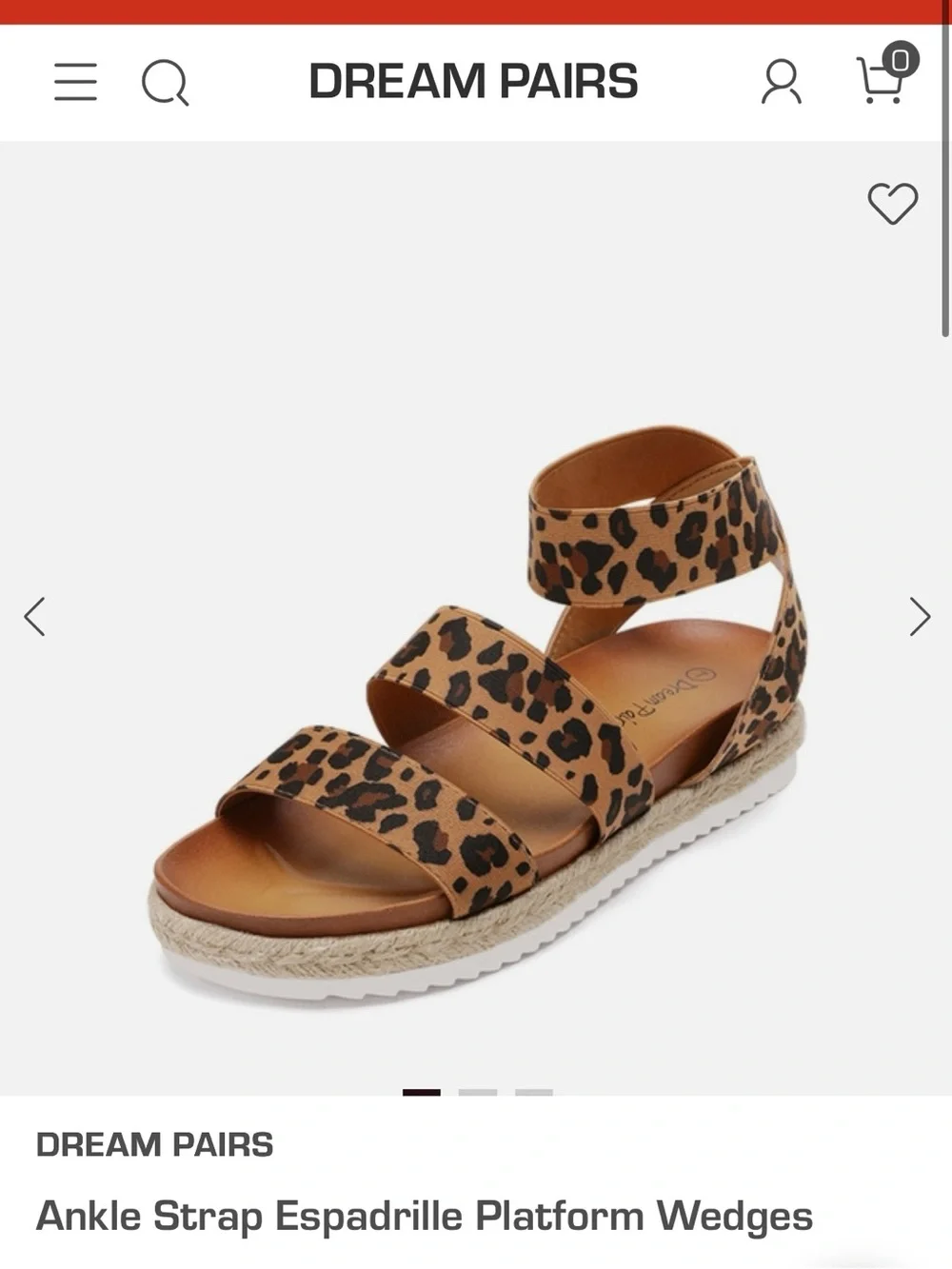 Dream Pairs Leopard Print Ankle-Strap Espadrille Wedges - Brown Black